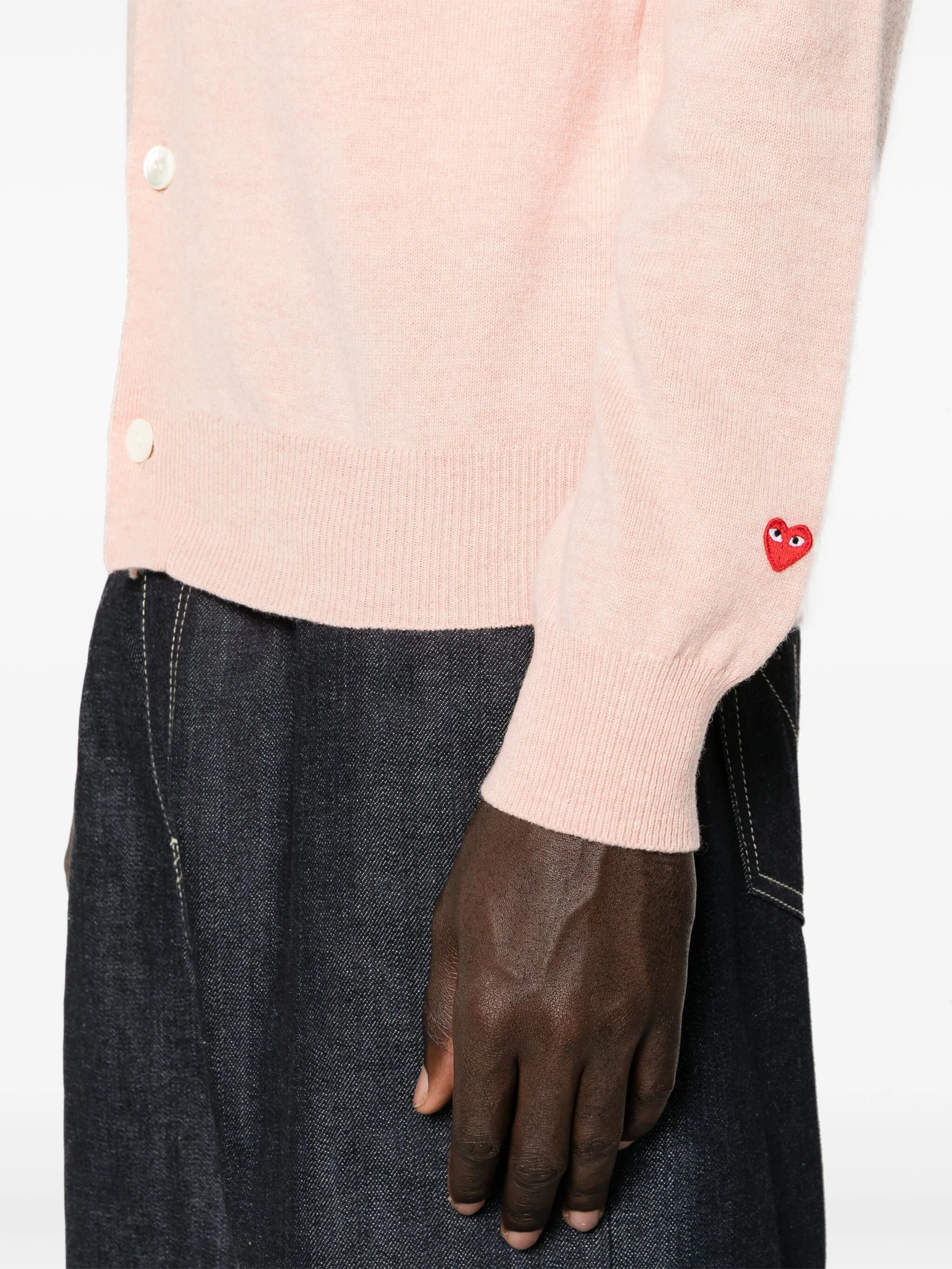 Unisex Knit Cardigan - Light Pink
