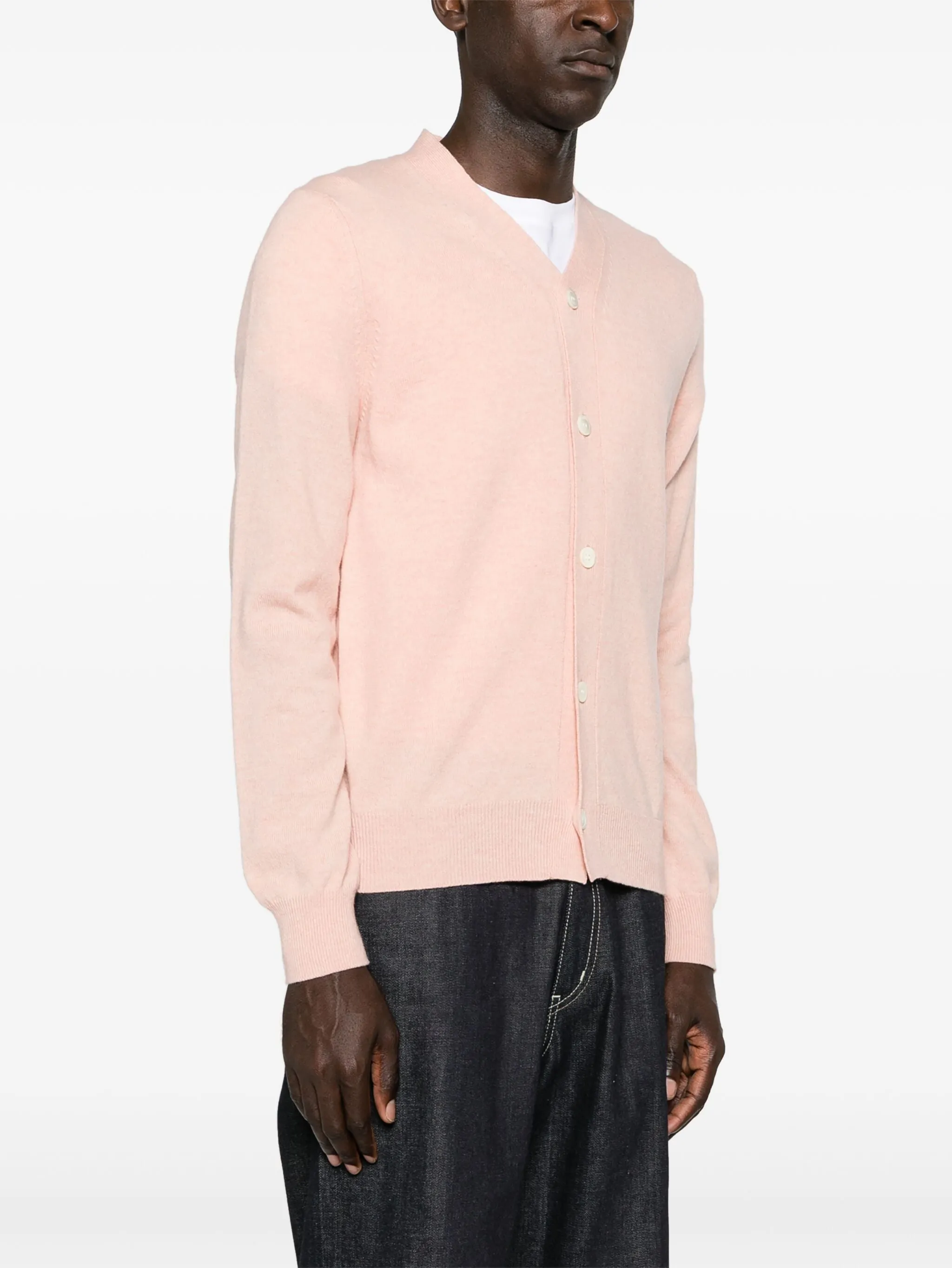 Unisex Knit Cardigan - Light Pink