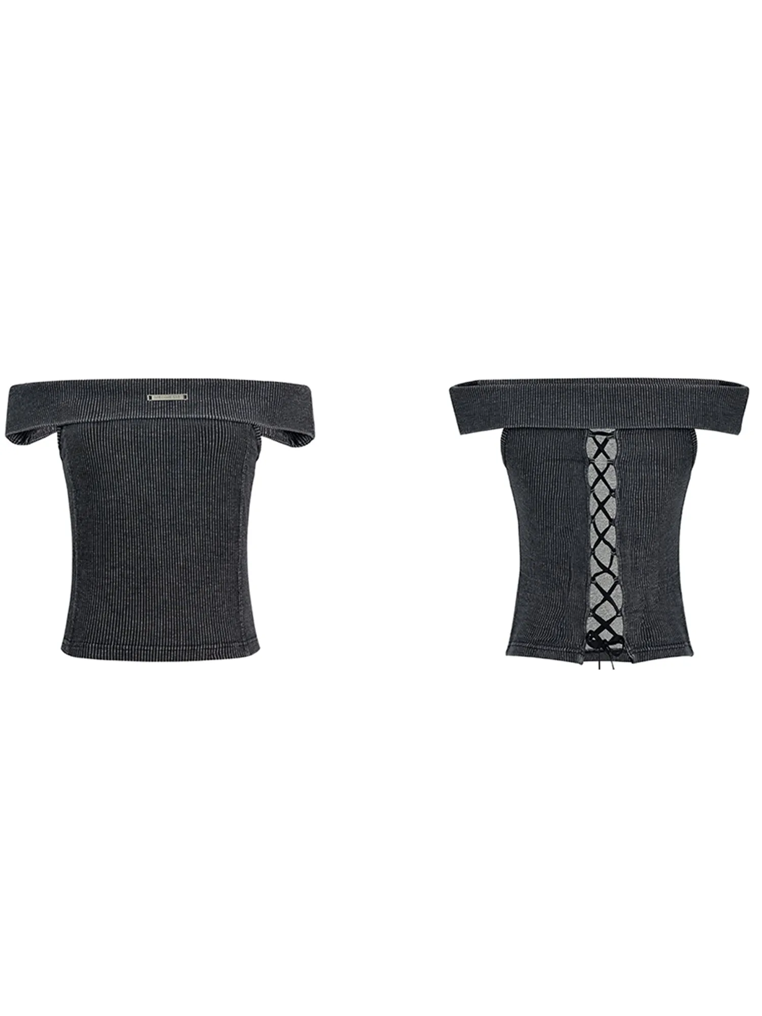 WESAME LAB KNITTED DRAWSTRING ELASTIC SHOULDER JACKET
