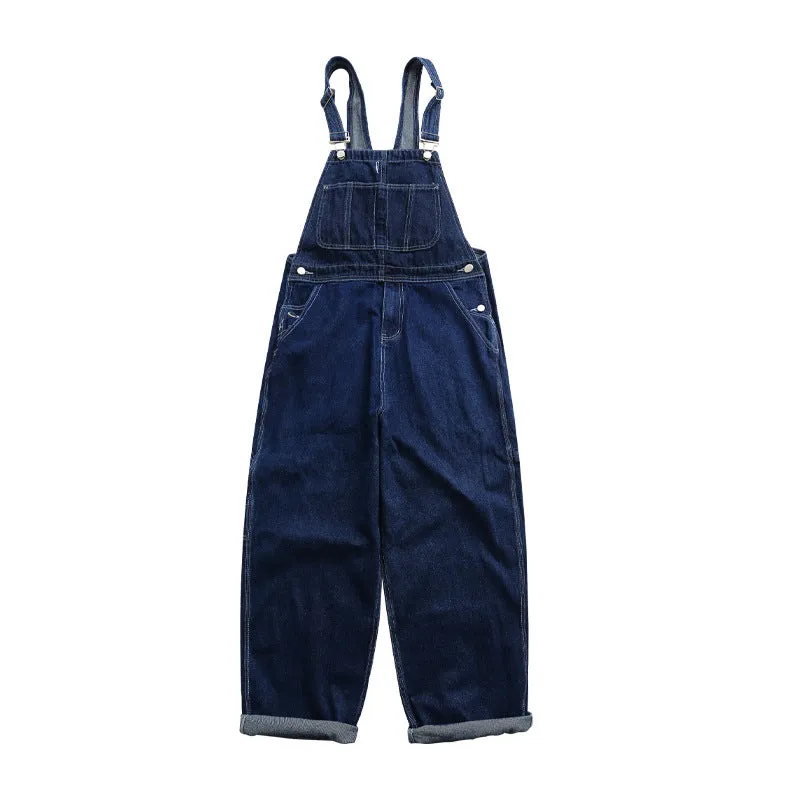 Wjczt 90s streetwear Oeeta Jeans Autumn American Style Overalls Men's Denim Overalls Women's Loose Denim Jumpsuit