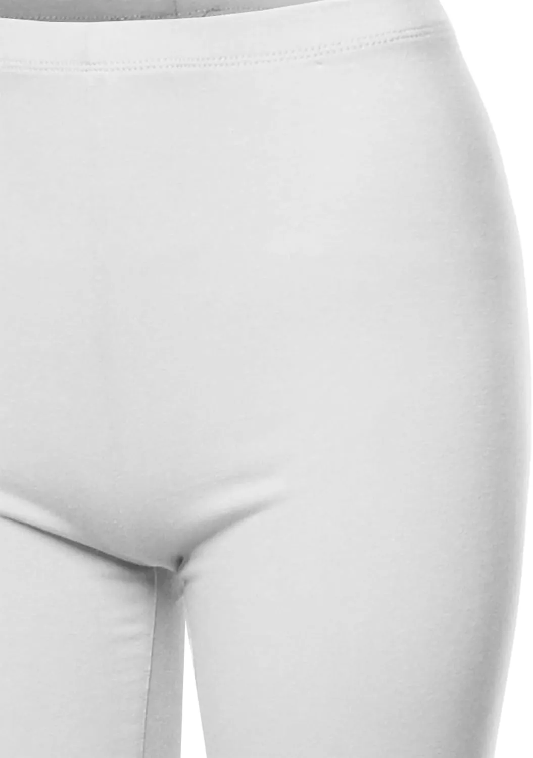 Women's Basic Solid Premium Cotton Mid Thigh High Rise Biker Bermuda Shorts