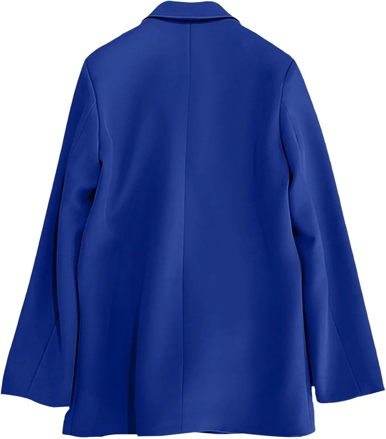 Womens Casual Blazer Jacket Slim Fit Simple Double Breasted Blazers Notched Collar Long Sleeve Work Office Jackets